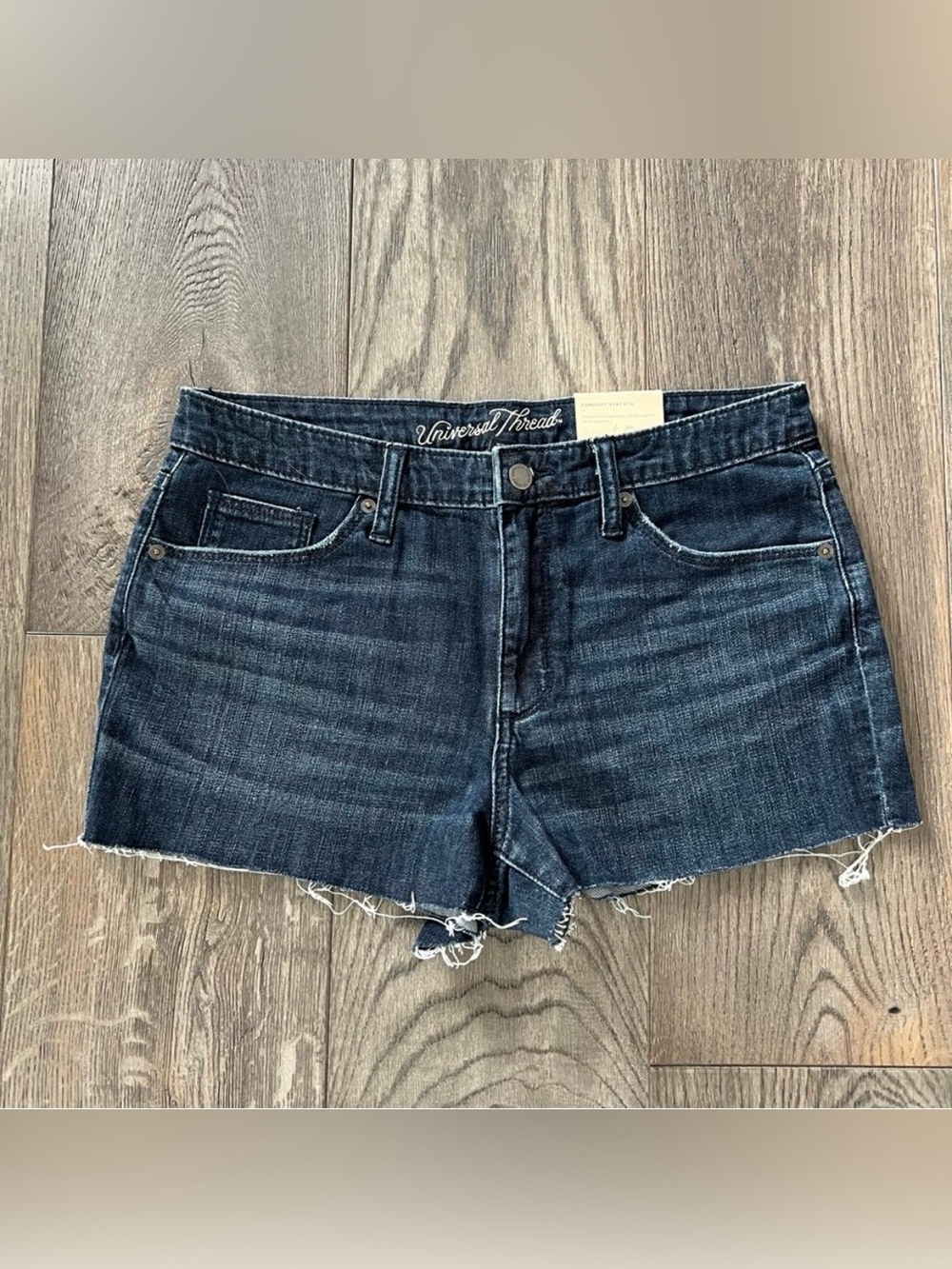UNIVERSAL THREAD NWT High Rise Shortie Denim Jean Cutoff Shorts Size 10
